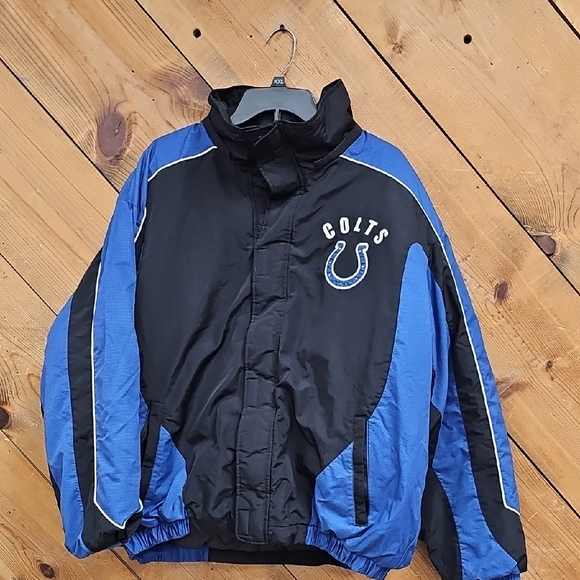NFL Colts Black and Blue Winter Coat Jacket XXL - Picture 1 of 7